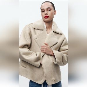 Zara double faced jacket in beige